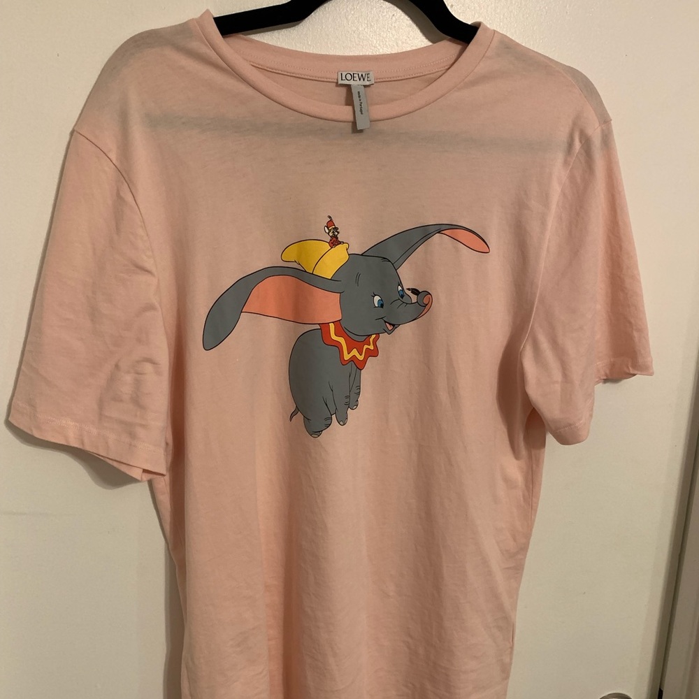 Loewe dumbo T-shirt pink Disney collaboration
